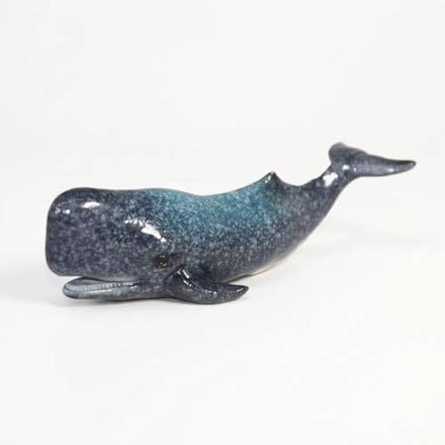 Whale Figurine Coastal Blue Decor