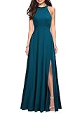 Polyester/Spandex,Fabric is Elasticity,Stretchy,Comfortable High Neck,Sleeveless,A-Line,Bodycon,High Waist,Split Mermaid Hem,Solid Color,Long Length,Maxi Dresses Perfecyly Fit For All The Occasions--Formal, Evening Prom, Party, Wedding, Cocktail, Nig...