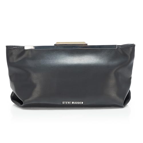 Steve Madden Antoni Soft Oversized Clutch Mujeres, Negro, Talla única