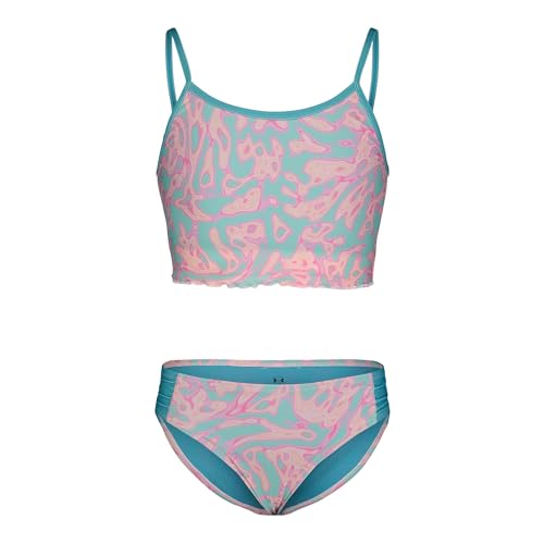Image of Under Armour Girls' Two Piece Bikini Swimsuit, UPF 50+ Sun Protection, Quick Drying Bathing Suit