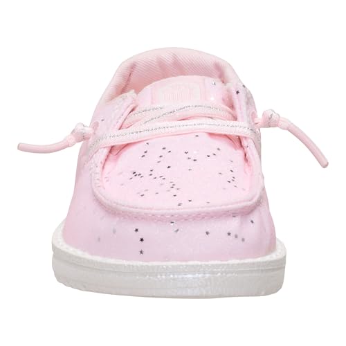 Image of HEYDUDE Girl's Toddler Wendy Sparkle Surprise | Slip On Shoe with Elastic Laces