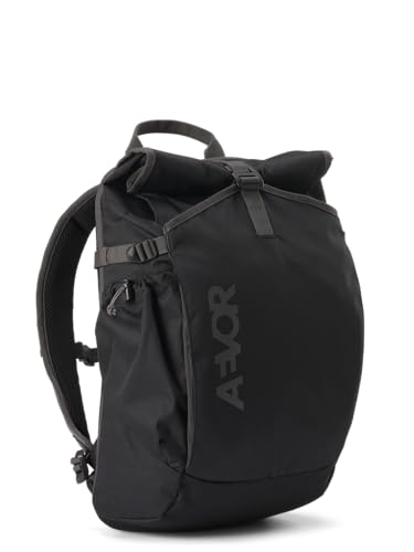 AEVOR Roll Pack 2.0 Rolltop Rucksack 30x16x51cm Unisex Erwachsene 100% Recyceltes Polyester 19-26L Wasserdicht Laptopfach 15 Zoll für Alltag & City (Charcoal Black Einheitsgröße)