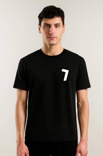 Image of BTS Jungkook Seven Song Crew Neck T-Shirt Black