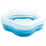 □ Resistente seguro □ Esta piscina inflable está hecha con material de PVC de alta resistencia y de PVC sin BPA, protección ambiental resistente al desgaste y duradero, reduciendo el riesgo de punción y asegurando una vida útil más larga.