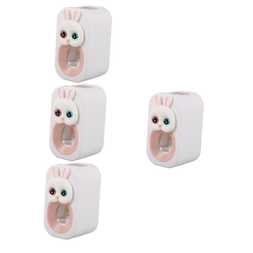 VALICLUD 4 Piezas Exprimidor De Pasta De Dispensador De Pasta De De Pared Exprimidores De Pasta De Montado Baño para El Plastico Rosa