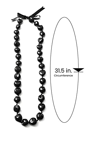 Aloha Outlet Black Kukui Lei multiple 3pack, 6pack, 10pack4