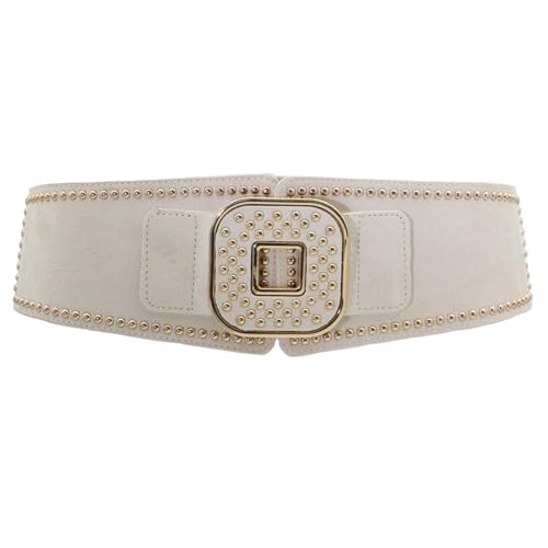 ZYALTFDC Women's Belts Wide Elastic Waist Belts for Women Dresses Thick Stretchy Chunky Vintage Retro Cinch Waistband
