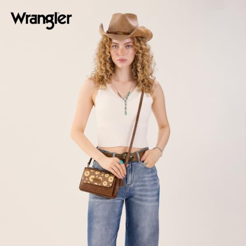 Image of Wrangler Crossbody Wallet for Women RFID Clutch Phone Purse with Credit Card Slots