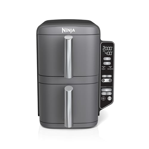 Ninja 10 Qt Dual Basket Air Fryer, 4-in-1 Multi-Cooker, Smart...