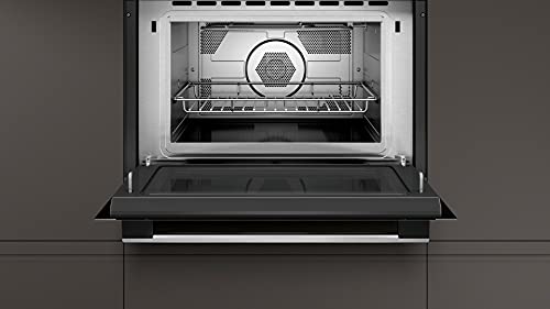 NEFF C1CMG84N0, N 50, Einbau Mikrowelle mit Heißluft, 45,4 x 59,4 x 57,0 cm (H x B x T), 44 l, Grill, 15 Automatikprogramme, Easy Clean, Edelstahl – Bild 3
