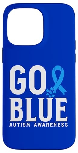 Go Blue Autism Awareness Support Gifts Blue Ribbon Rainbow �X�}�z�P�[�X iPhone 14 Pro Max �p