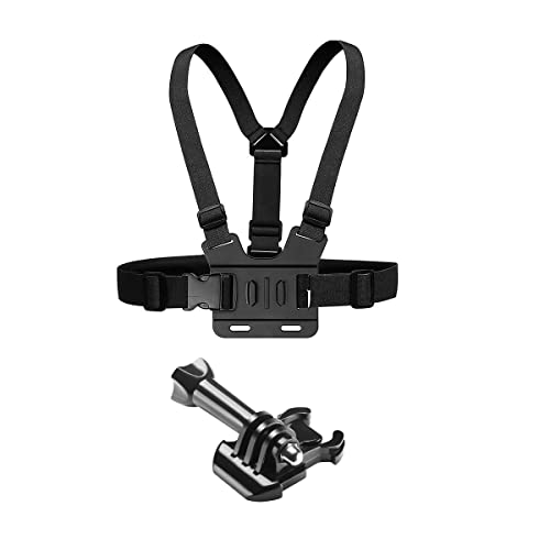 VAV Kit Chesty Belt Mount with Screw Compatible with GoPro Hero 12 11 10 9 8 7 SJCAM Yi 4K Eken Xiaomi Sports Action Camera.