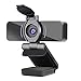 Produktbild DERICAM Webcam, 1080P Webcam mit Mikrofon, USB Computer Webkamera, Plug and Play Desktop und Laptop Webcam für Windows Mac OS, für Videoanrufe, Streaming, Konferenz, Spiele, Online Unterricht