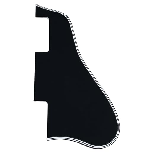 Gibson ES-335 - Golpeador de guitarra corto sin agujeros para tornillos (5 capas, negro)