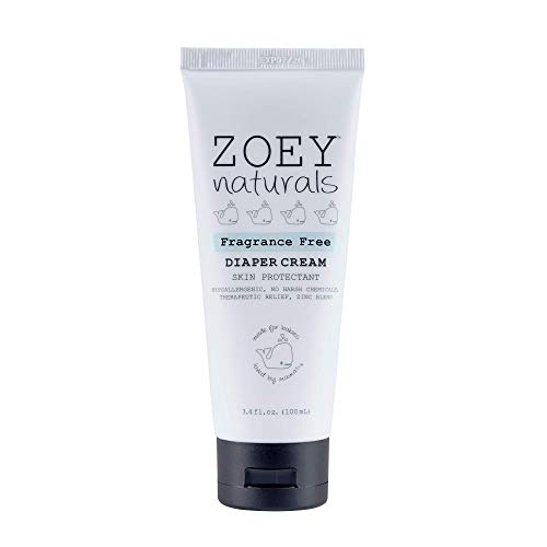 Zoey Naturals Baby Diaper Cream - Pediatrician & Dermatologist Approved - Zinc Oxide & Kaolin Clay Rash Protectant for Soothing Relief & Healing - Mom's Choice Award Winner - Fragrance Free 3.4 oz