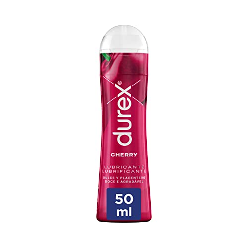 Durex Lubricante Sabor y Aroma Cereza de Base Agua, 50 ml (Paquete de 1)