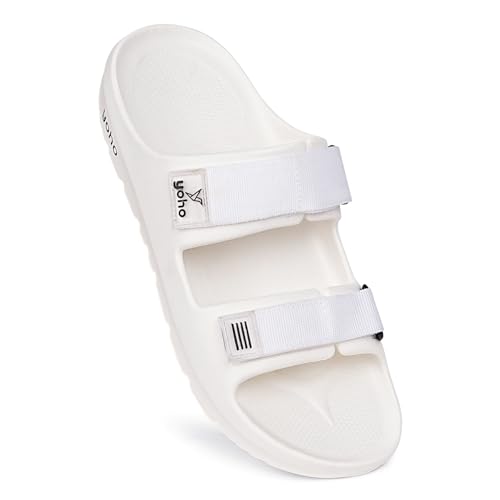 Image of YOHO Wilo Double Strap Sliders for Men | Cushioned & Lightweight | Adjustable Strap | Comfortable Monsoon Footwear & Rainy Sandals