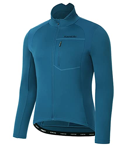 Santic Men's Winter Cycling Jacket Windproof Fleece Warm