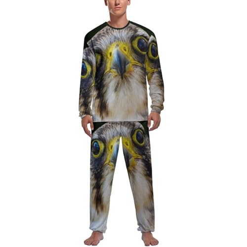 Pyjama homme chaud manche longue Chouette Mignonne contre le froid la nuit