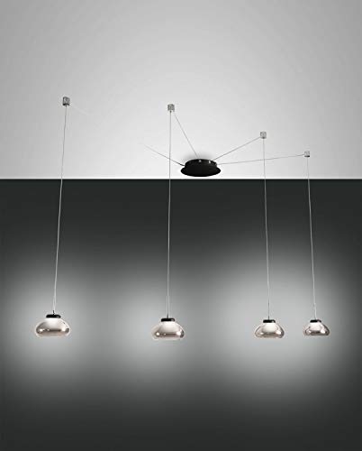 Suspension Arabella LED dimmable luminaire verre soufflé fumé