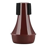 Durlo Kupferbeschläge Trompeten-Übungsdämpfer, professioneller leichter Messingdämpfer, musikalisches Ersatzzubehör, bräunlich-rot