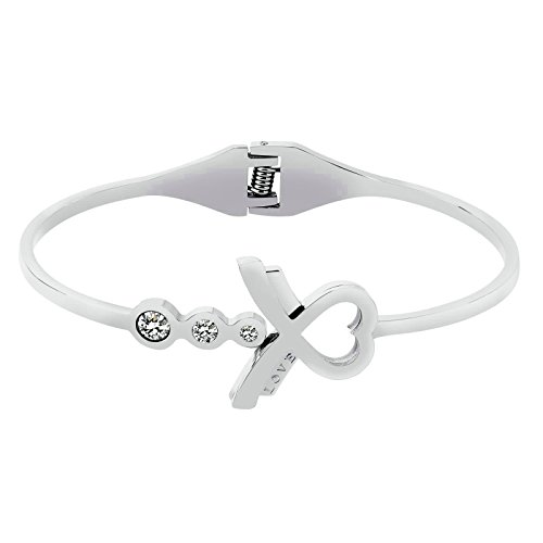 AnazoZ Puslera Mujer Acero Inoxidable Pulsera de Mujer Forma Corazón Grabado Love...