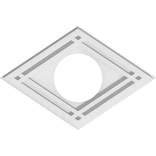 Image of Ekena Millwork CMP16X10DD-05000 Diamond Architectural Grade PVC Contemporary Urethane Ceiling Medallions 16 inchW x 10 5 /8 inchH x 5 inchID x 5 1 /2 inchC x 1 inchP