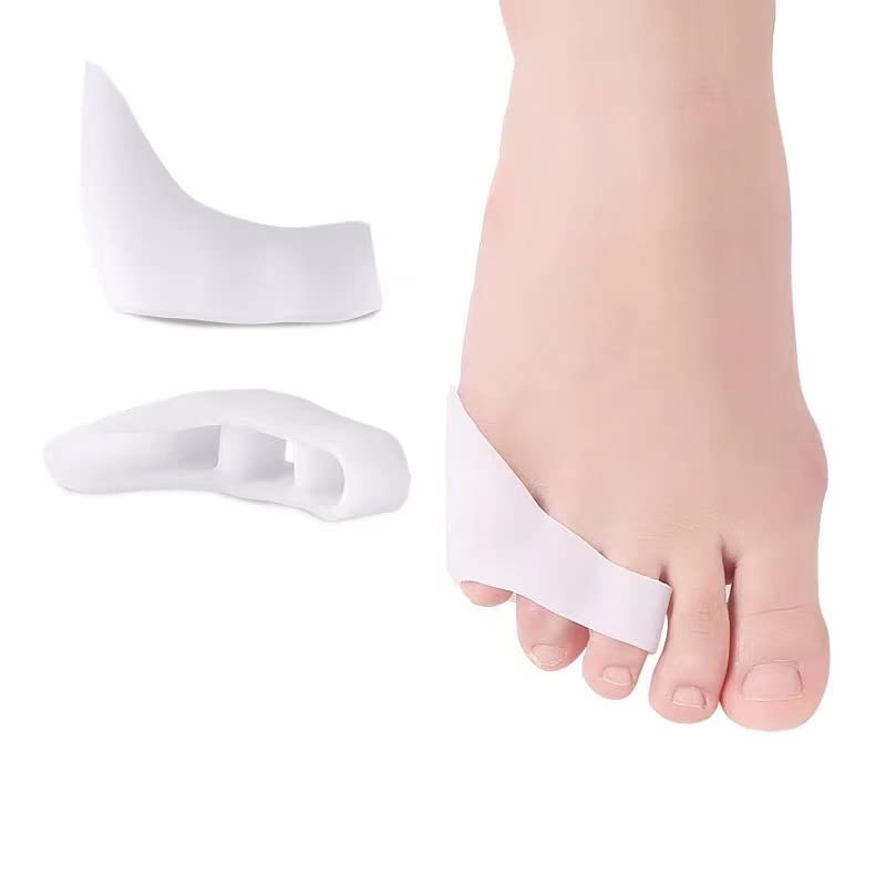 6Pcs Pinky Toe Separator and Protectors, 3-Holes Toe Separators for Overlapping Toe, for Curled Pinky Toes Correct and Protect, Pain Relief from Friction