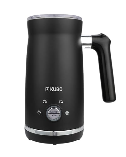 Kubo - Espumador de Leche 4 en 1 Espumador de Leche Eléctrico 500W 300ml Espuma Caliente/Fría Control de Temperatura Inteligente Calentar Leche y Leche con Chocolate para Café Latte Capuchino