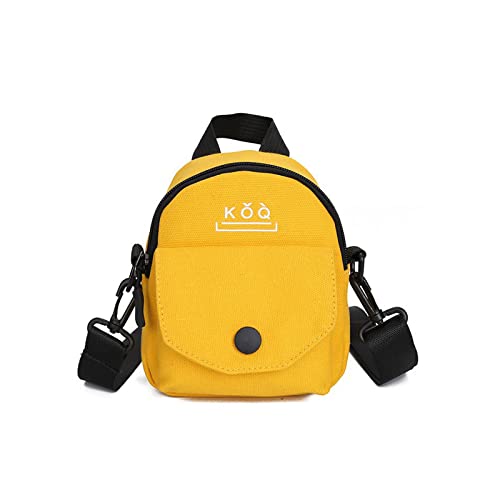 Canvas Messenger Bag, Cute and Fashion Canvas Shoulder Bag Crossbody Phone Bag With Zipper (black)