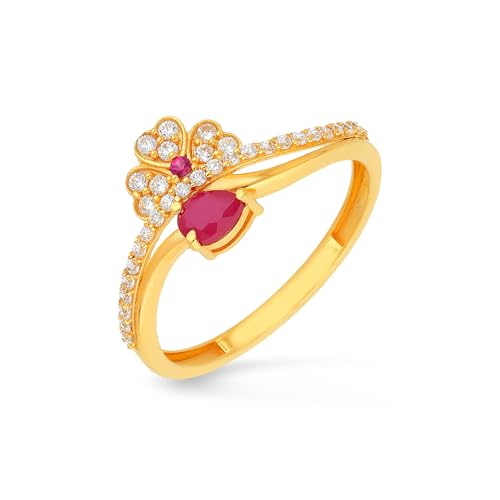 Image of Malabar Gold & Diamonds 22K Yellow Gold Ring for Women | 22 Kt BIS Hallmark Certified Gold Jewellery for Birthday, Anniversary, Rakhi Gift