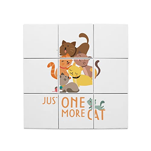 Carreaux Céramique Décoratif Chaton Dessin Illustration Mural 45,6 x 45,6 cm