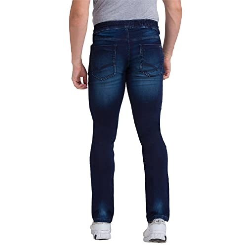 Image of Parx Cotton Dark Blue Denim Jeans for Men