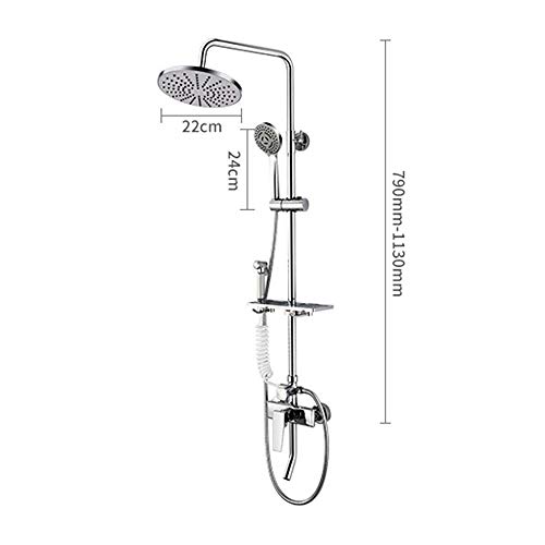 Mélangeur de douche mural chic et moderne en chrome pour salle de bain - 6