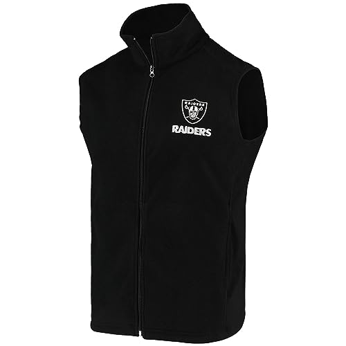 Image of dunbrooke Men's Black Minnesota Vikings Houston Fleece Full-Zip Vest