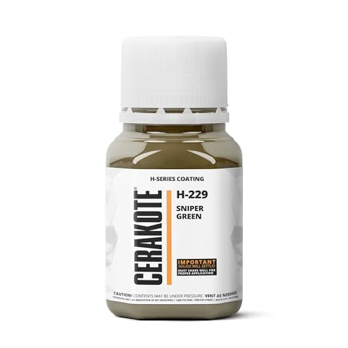 CERAKOTE (Oven Cure) H-Series Sniper Green [ 4oz ] H-229T -Our Ceramic Technology Combines Performance with Color on All- Metals, Polymers + More - (Part B) Included