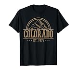 Colorado - Rocky Mountains Est. 1876 Hiking Outdoor Gift T-Shirt