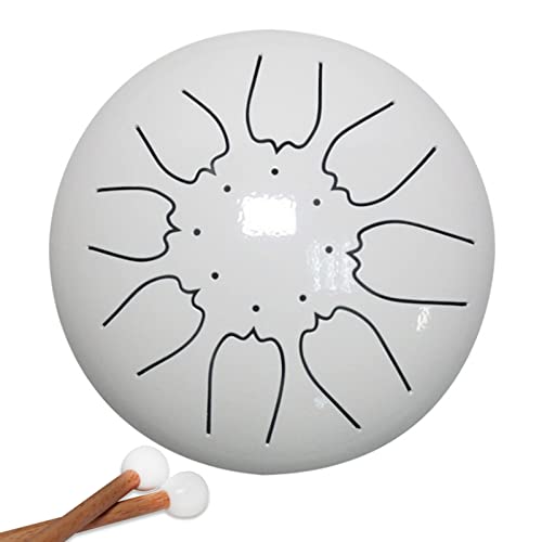 Steel Tongue Drum Handpan de 6 Pulgadas con Mallets y Libro miniatura 1