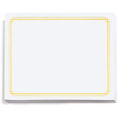 PaperDirect White Specialty Certificates, Gold Foil Border, 8.5 x 11, 50 Count Cover