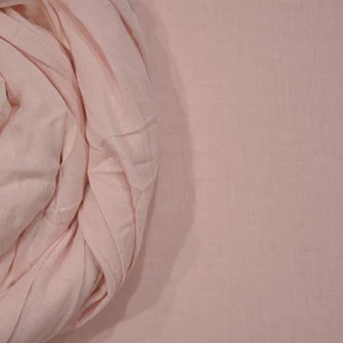 Image of Plain Mulmul Soft Cotton Fabric | Lightweight Breathable Mulmul Cloth | Super Quality Natural Cotton Fabric for Kurta, Dress, Dupatta, Lining & Craft Use (English Rose, 2.5 Meters)