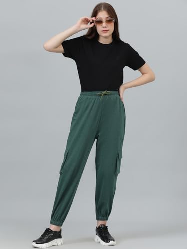 Image of KOTTY Workout Track Pants for Women|Regular Fit Joggers with Pockets and Drawstring Waist|Comfortable Active wear