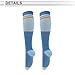 REPAIROCK Cycling Socks Anti Friction Outdoor Bike Socks Light Blue Dark Blue Size L-XL Neutral Unisex 1 Pair Color Block Stripes