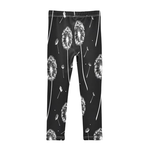 Toddler Girls Leggings Printed Yoga Pants Leggings White Dandelion for Kids2