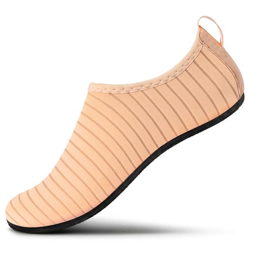 Image of SEEKWAY Water Shoes Women Men Adult Quick-Dry Aqua Socks Barefoot Non Slip for Beach Swim River Pool Lake surf Black SK002(U)