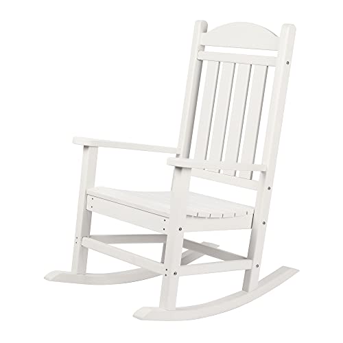 Betterhood Presidential Rocking Chair with 400lbs Support, White