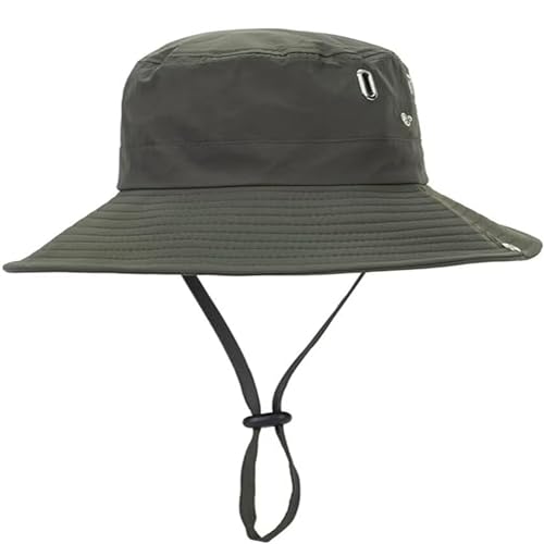 UTOWO Cooling Sun Hat for Men Women Lightweight Safari Hat Airy Fishing Hat Beach Bucket Hat for Outdoor Casual Wear Army Green