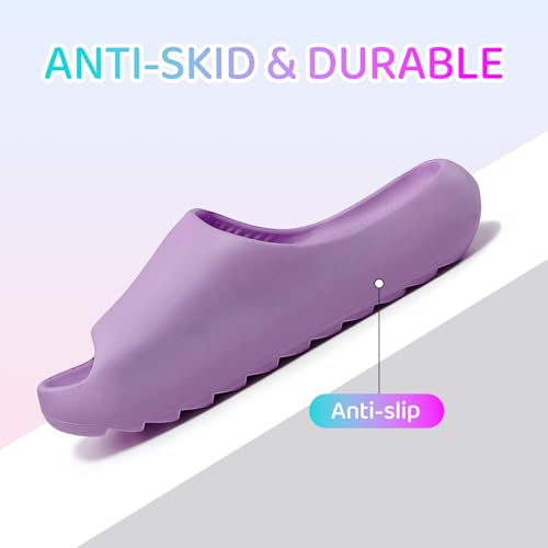 Image of Cloud Slides for Kids,Boys Girls Shower Slippers Bathroom Pool Sandals,Toddler Home House Open Toe Comfy Thick Sole Slippers,Summer Non-Slip Beach Shoes