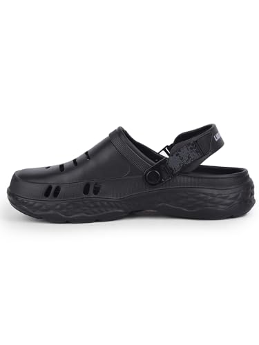 Image of Liberty A-HA BEACHRIDE Clogs for Men, Light Grey, Black & Dark Green | Casual Slip-On Slingback Clog for Walking & Outdoor Use | Solid Pattern, Trendy Stylish Fashionable Sandals with Lightweight