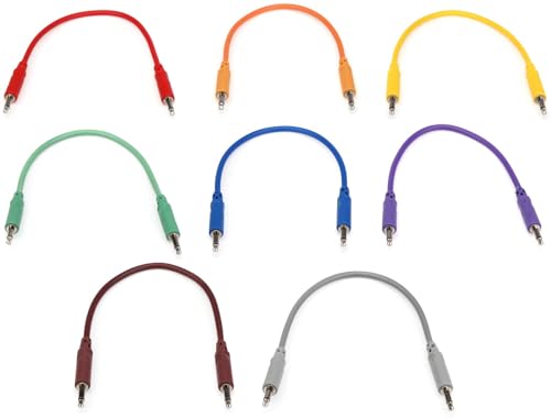 Hosa CMM-815 Unbalanced Patch Cables, 3.5 mm TS to Same, 6 Inches