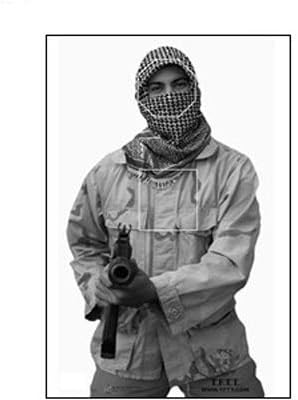 Law Enforcement 23" x 35" Tactical Firearms Training Team Terrorist Target - Man W/Rifle (B&W)